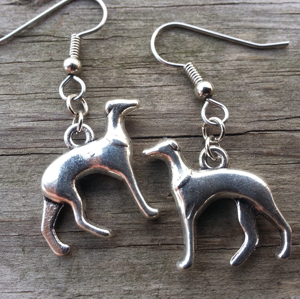 Greyhound Earrings Surgical Steel